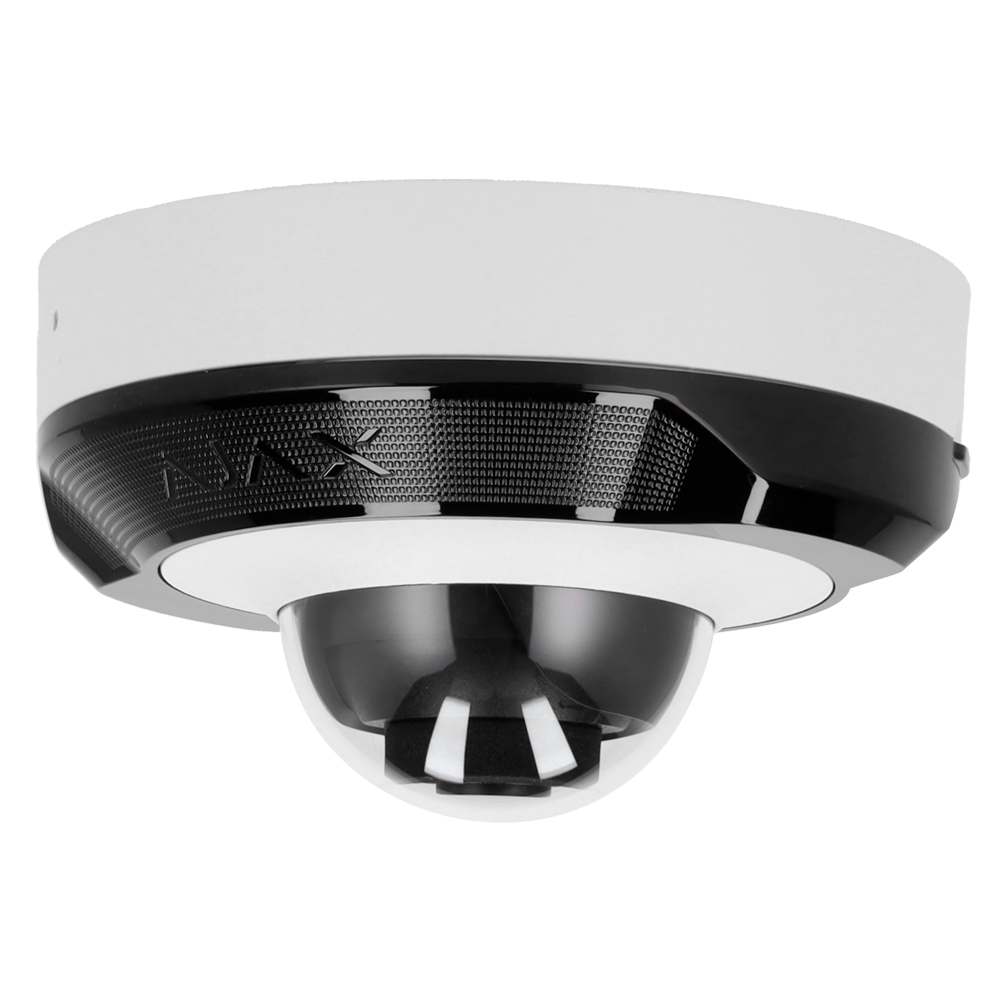 Caméra dôme IP fixe 8MP Ajax - Objectif 2.8 mm avec IA et Microphone (Blanc)