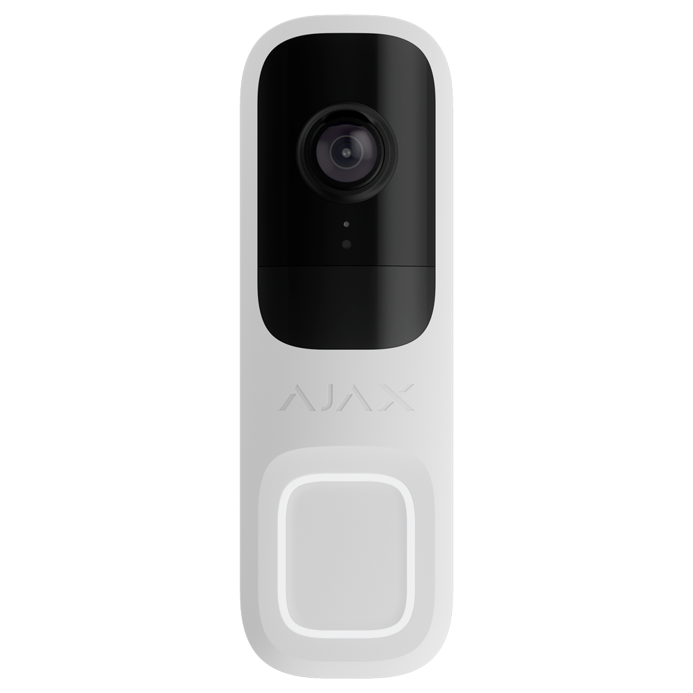 Sonnette vidéo connectée Wi-Fi Ajax DoorBell - Caméra 4MP avec IA et PIR intégré (Blanc) — Smart Home Ajax