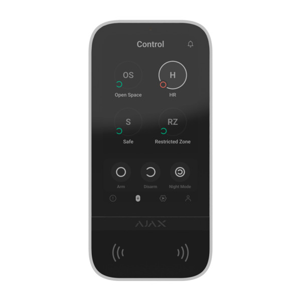 Clavier de commande tactile sans fil Ajax KeyPad TouchScreen
